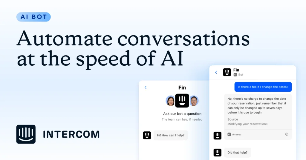 Intercom AI- Automate Conversations at the speed of AI